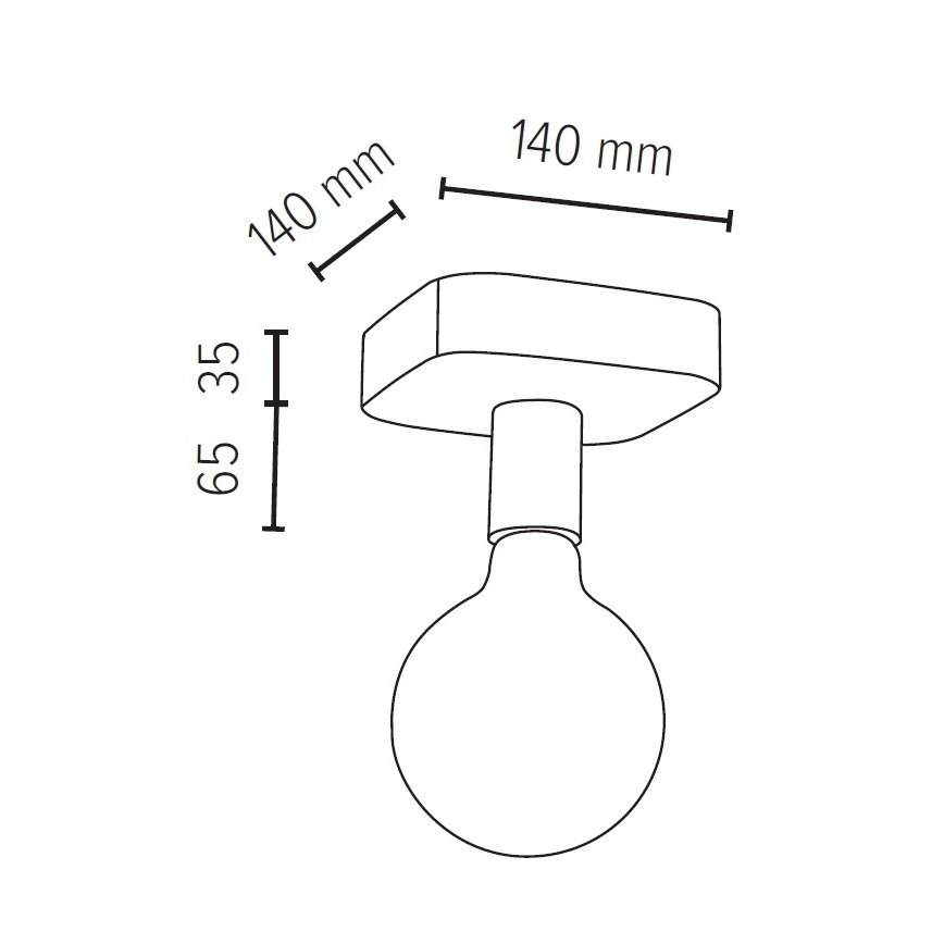 Plafondlamp FORTAN 1xE27/60W/230V - FSC-gecertificeerd