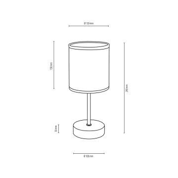 Lampe de table BOHO 1xE27/25W/230V chêne - certifié FSC