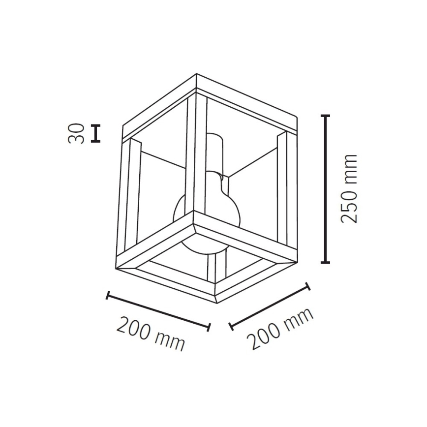 Plafonnier KAGO 1xE27/60W/230V chêne mat - certifié FSC