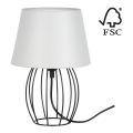 Spot-Light - Tafel Lamp MANGOO 1xE27/40W/230V grijs/zwart - FSC-gecertificeerd
