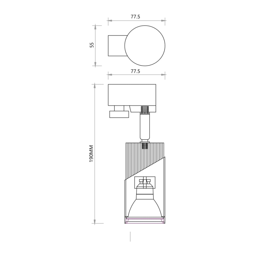 Spot NEO pour système de rail 1xGU10/8W/230V blanc