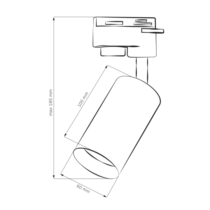 Spot pour système de rail MARIBEL 1xGU10/10W/230V blanc