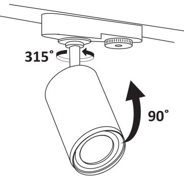 Spot pour système de rail PARIS 1xGU10/10W/230V blanc