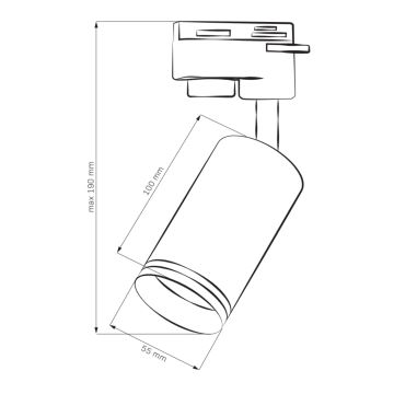 Spot pour système de rail PARIS 1xGU10/10W/230V blanc