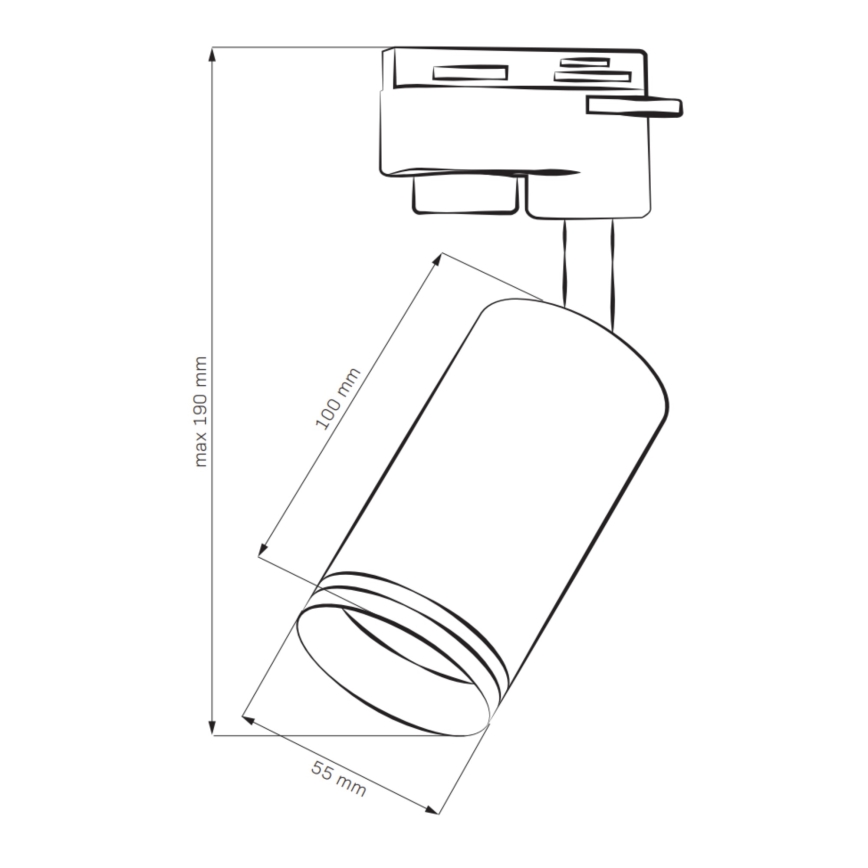 Spot pour système de rail PARIS 1xGU10/10W/230V blanc