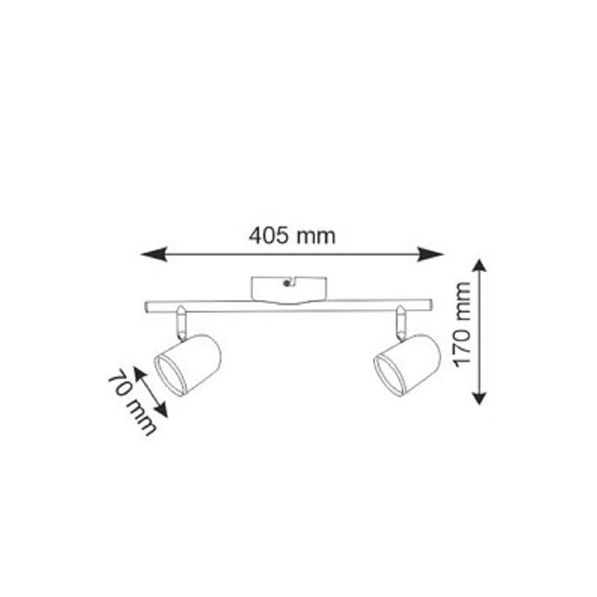 Spot RAWI 2xLED/4,2W/230V noir