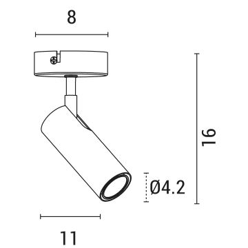 Spot ROSETTE 1xGU10/7W/230V wit