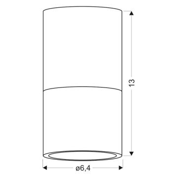 Spot TUBA 1xGU10/15W/230V grijs/wit