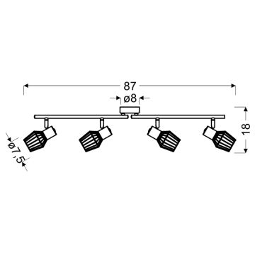 Spot VIKING 4xE14/40W/230V gris