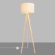 Staande Lamp ALBA 1xE27/60W/230V crème/Dennenboom