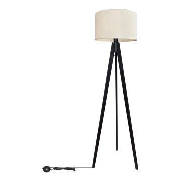 Staande Lamp ALBA 1xE27/60W/230V crème/Dennenboom