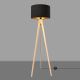 Staande Lamp ALBA 1xE27/60W/230V zwart/goud/Dennenboom
