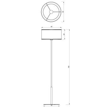 Staande lamp RATTAN 1xE27/60W/230V rotan