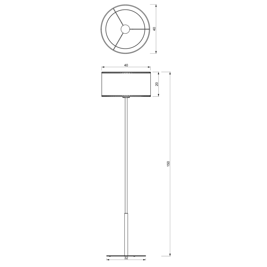 Staande lamp RATTAN 1xE27/60W/230V rotan