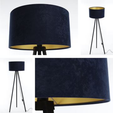 Staande Lamp STANDART 1xE27/60W/230V blauw/zwart