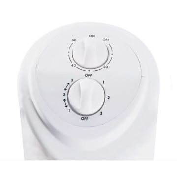 Staande Ventilator met een Timer 45W/230V wit