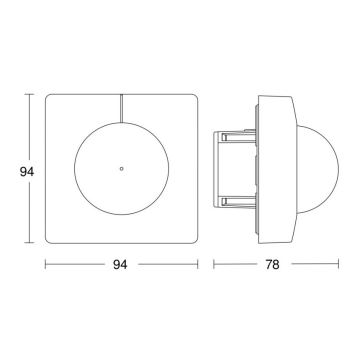 Steinel 057282 - Bewegingssensor IS 345 DALI-2 IPD vierkant wit