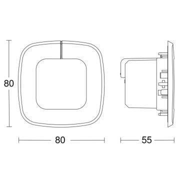 Steinel 057510 - Aanwezigheidsdetector IR Quattro SLIM XS 4m DALI-2 wit