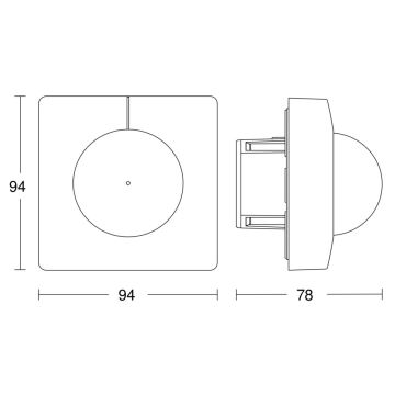 Steinel 058142 - Bewegingssensor IS 3180 V3 KNX vierkant wit