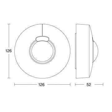 Steinel 058234 - Bewegingssensor HF 3360 V3 KNX IP54 rond wit