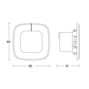 Steinel 058500 - Aanwezigheidsdetector IR Quattro SLIM XS V3 KNX wit