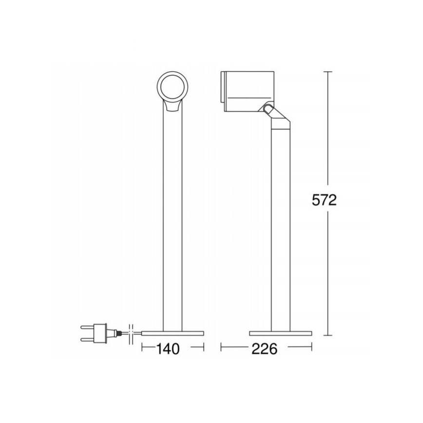 STEINEL 058661 - Lampe d'extérieur LED avec détecteur SPOT WAY 1xGU10/7W/230V IP44