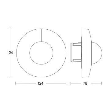 Steinel 068592 - Bewegingssensor IS 3360 40m V3 KNX rond zwart