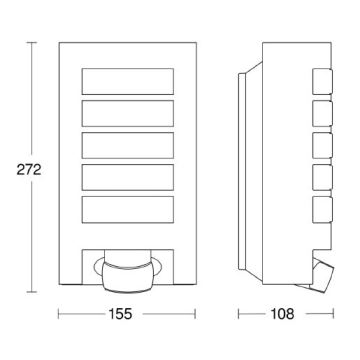 STEINEL 657819 - Luminaire extérieur avec détecteur L12 1xE27/60W/230V IP44