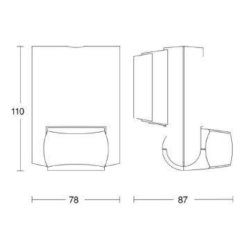 STEINEL 660215 - Outdoor bewegingsmelder IS 130-2 zwart IP54