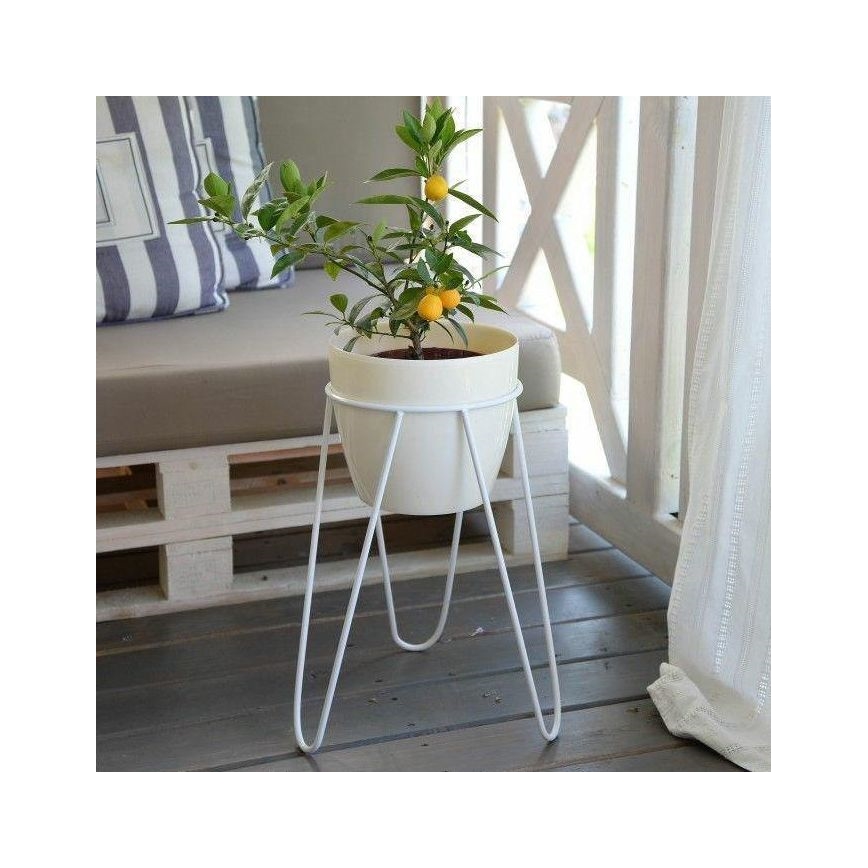 Support pot de fleur LOFT 50x30 cm blanc