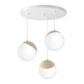 Suspension avec fil SFERA WOOD 3xE14/40W/230V blanc