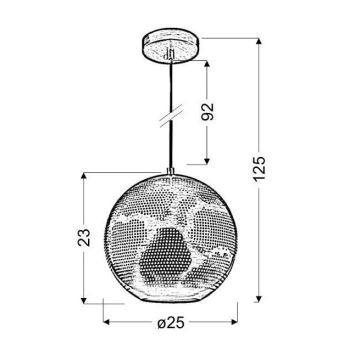 Suspension avec fil SFINKS 1xE27/60W/230V