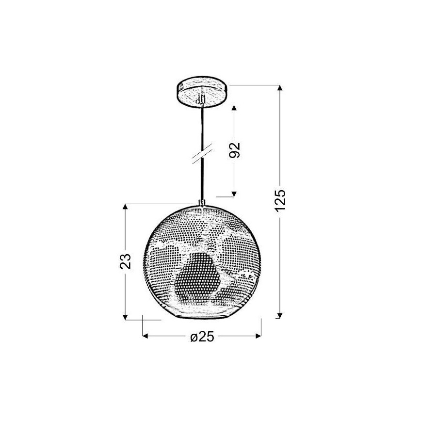 Suspension avec fil SFINKS 1xE27/60W/230V