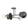 Suspension-barre MINERVA 2xE27/15W + 2xE14/10W/230V noir