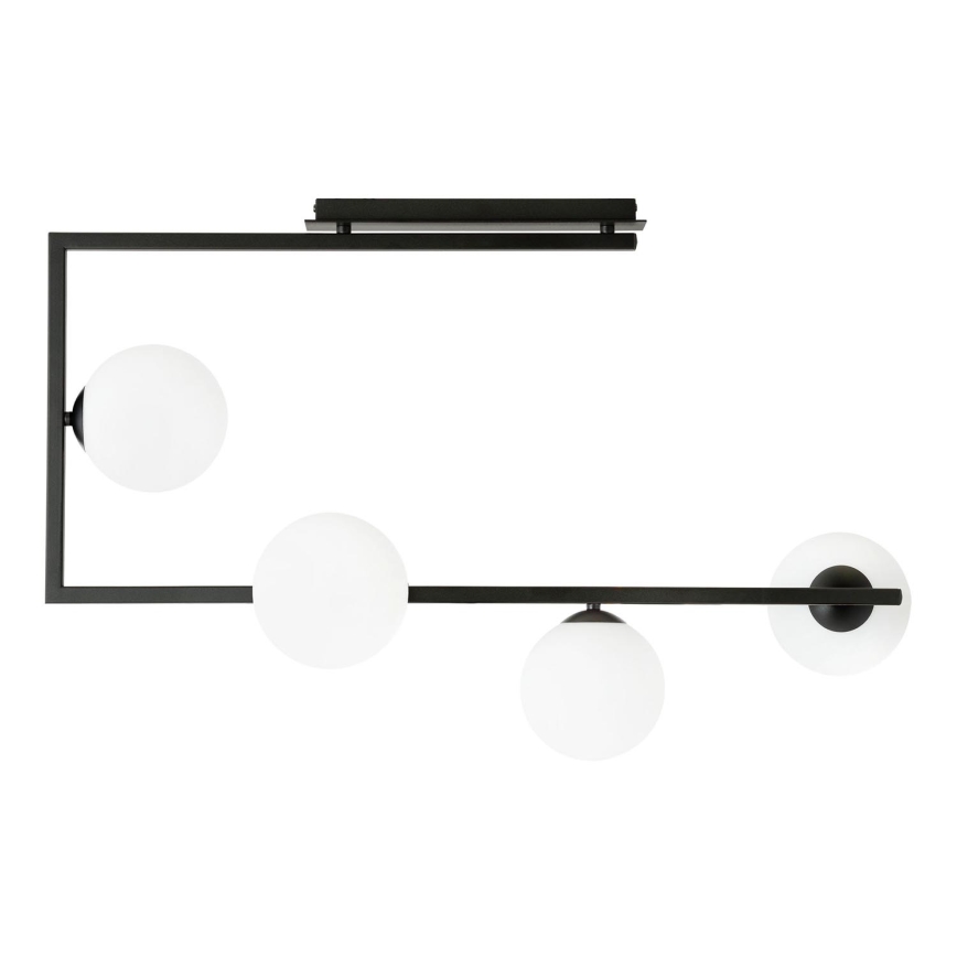 Suspension-barre SOMA 4xE14/10W/230V noir/blanc