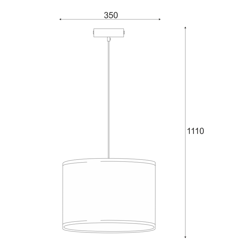 Suspension fil ANTONIO 1xE27/60W/230V chêne