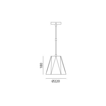 Suspension fil PITTORE 1xE27/25W/230V