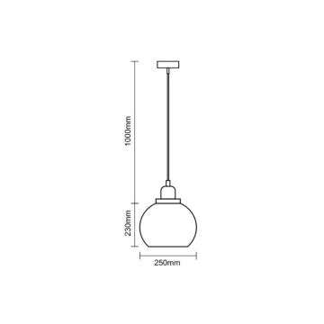 Suspension filaire 1xE27/60W/230V d. 25 cm