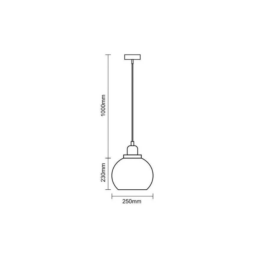 Suspension filaire 1xE27/60W/230V d. 25 cm