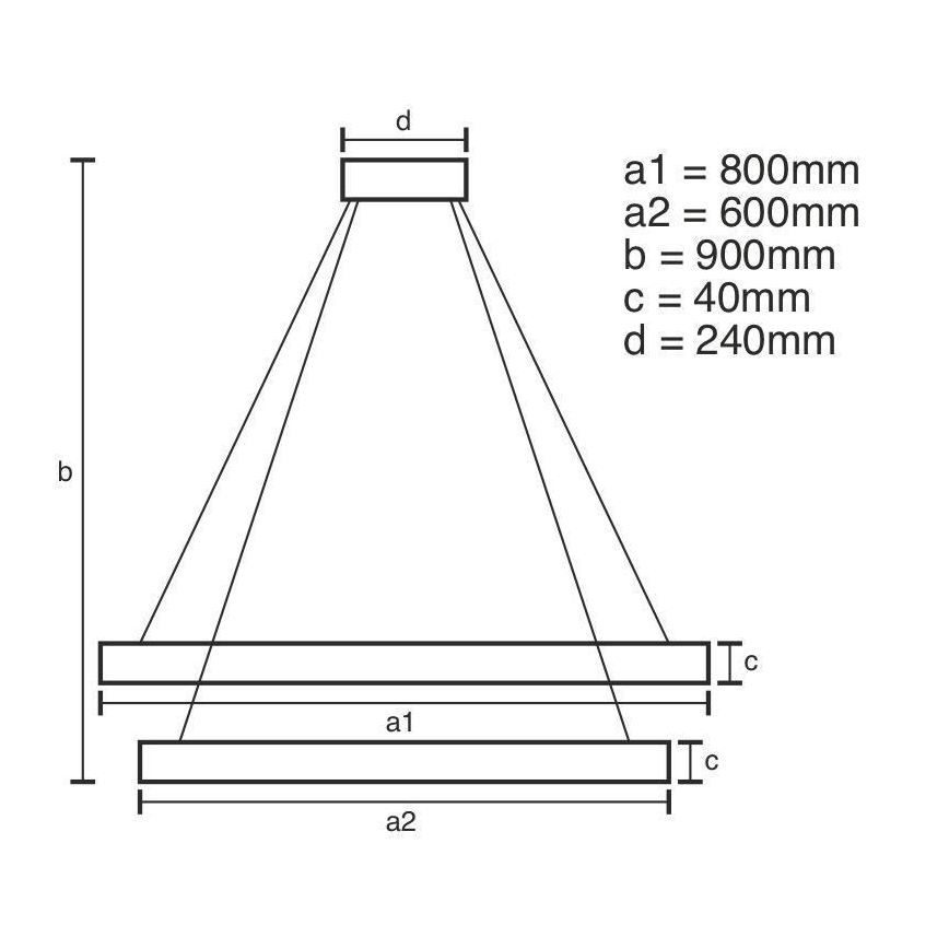 Suspension filaire à intensité variable LED/100W/230V 3000-6500K + télécommande