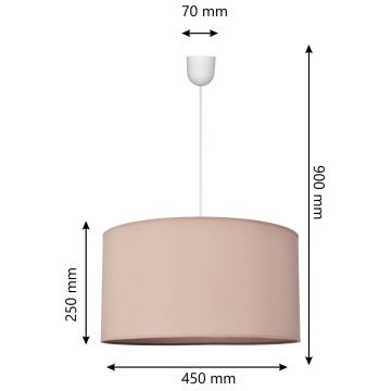 Suspension filaire ALBA 1xE27/60W/230V d. 45 cm beige