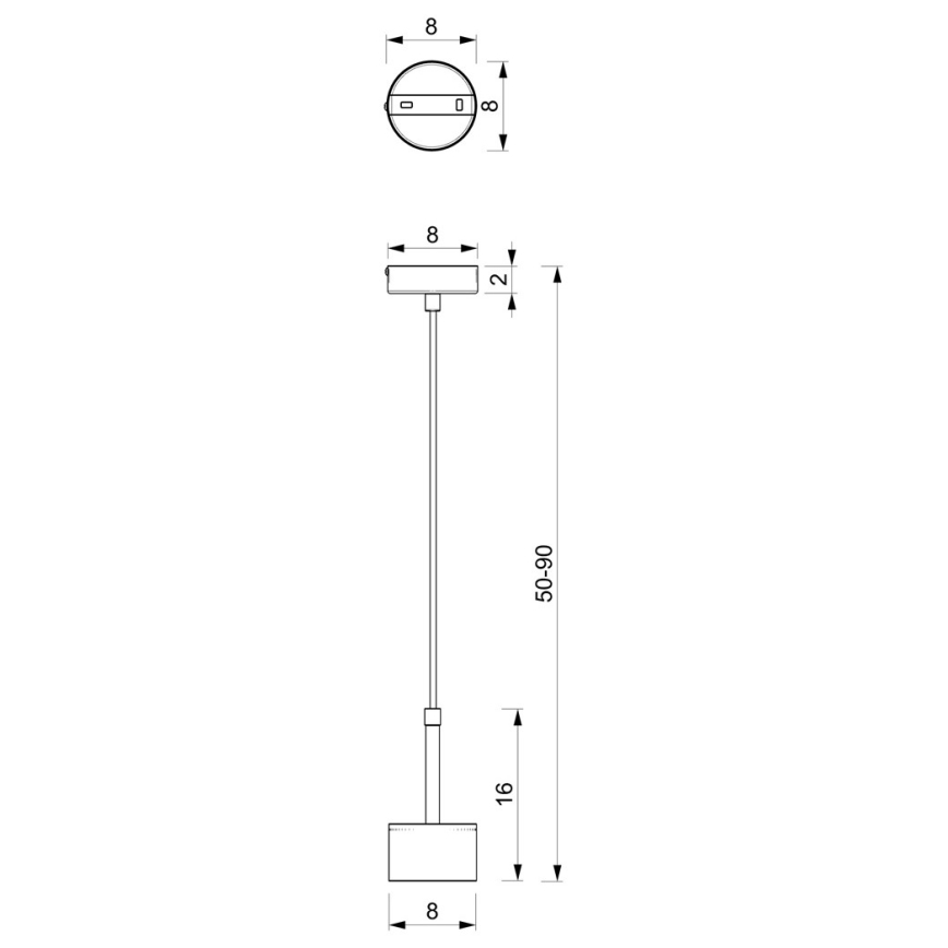 Suspension filaire ARENA 1xGX53/11W/230V noire/dorée