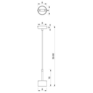 Suspension filaire ARENA 1xGX53/11W/230V vert/gold