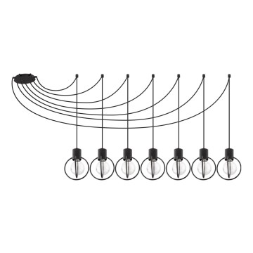 Suspension filaire AURA 7xE27/60W/230V