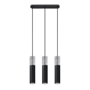 Suspension filaire BORGIO 3xGU10/40W/230V béton/métal noir