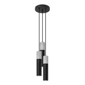 Suspension filaire BORGIO 3xGU10/40W/230V béton/métal noir