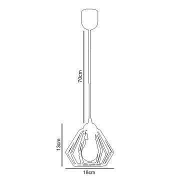 Suspension filaire CEED 1xE27/60W/230V blanc