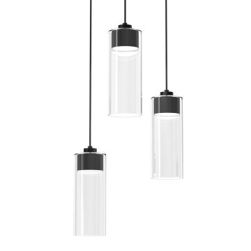 Suspension filaire CLARISSA 3xGX53/12W/230V noir