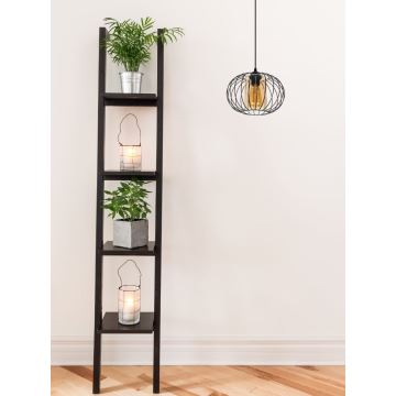 Suspension filaire CORRINI 1xE27/60W/230V d. 25 cm noir/beige