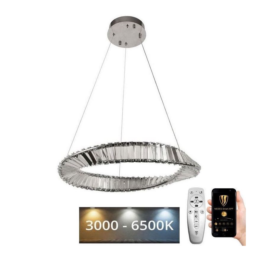 Suspension filaire en cristal à intensité variable LED/40W/230V 3000-6500K + télécommande